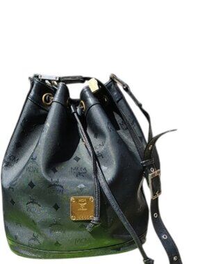 MCM Germany Black Drawstring bucketbag | GUC - Strap has wear